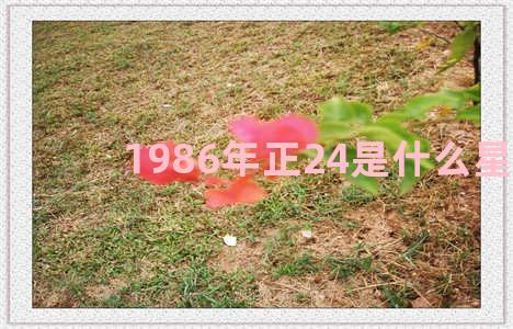 1986年正24是什么星座