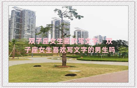 双子座女生喜欢写文字，双子座女生喜欢写文字的男生吗